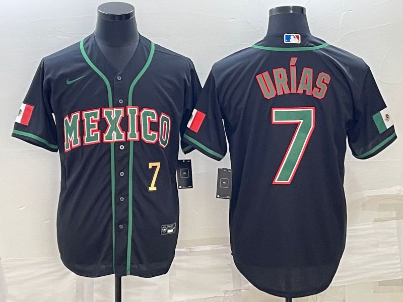 Men 2023 World Cub Mexico #7 Urias Black Nike MLB Jersey->more jerseys->MLB Jersey